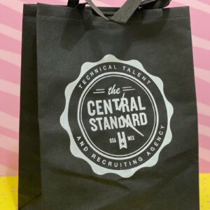 Bolsa ecológica con asas lisa 35x40 cm color negro personalizable