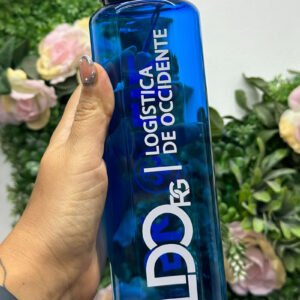 Cilindro plástico Moin Moin personalizado azul