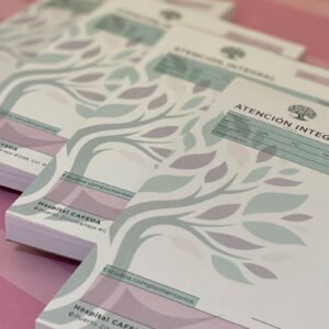 Recetario medico impreso personalizado a 4 tintas 14x22 cm 200hojas