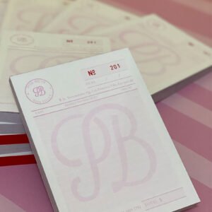 Block de notas 1/4 carta impreso a una tinta 200 hojas