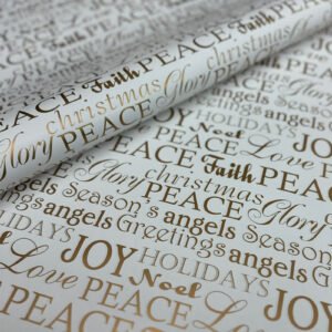 Papel envoltura blanco y oro micro tipo china de grado alimenticio 30x30 cm de diseño personalizado