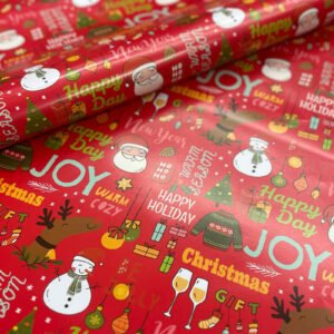 Papel envoltura navideño micro tipo china de grado alimenticio 30x30 cm de diseño personalizado